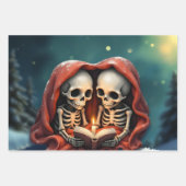 Magical winter moments, two skeletons inpakpapier vel (Voorkant 2)