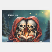 Magical winter moments, two skeletons inpakpapier vel (Voorkant)
