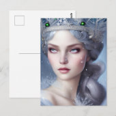 Magical Winter Queen Portrait Briefkaart (Voorkant / Achterkant)