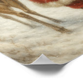 Magical Winter Santa & Reindeer Walk Poster Paper  (Hoek)