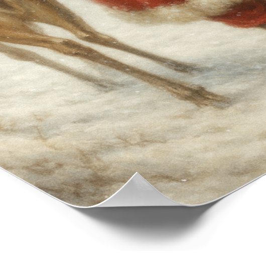 Magical Winter Santa & Reindeer Walk Poster Paper  (Hoek)