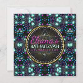 Magical Winter Sparkle Bat Mitzvah Uitnodiging