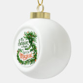 Magical Winter Spirit Forest Queen Christmas Ornam Keramische Bal Ornament (Rechts)