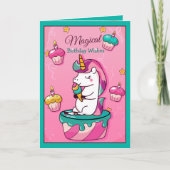 Magical Wish Unicorn | Verjaardag Kaart voor meisj (Voorkant)