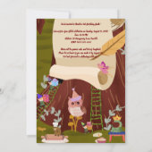 Magical Wishes Uil Betoverde verjaardag Kaart (Achterkant)