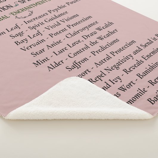 Magical Witch Herbal Pink Sherpa Deken (3/4)