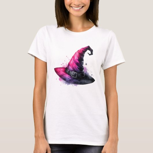 Magical Witch Pet Roze Design T-shirt (Voorkant)