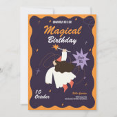 Magical Witch Verjaardag Uitnodiging (Voorkant)