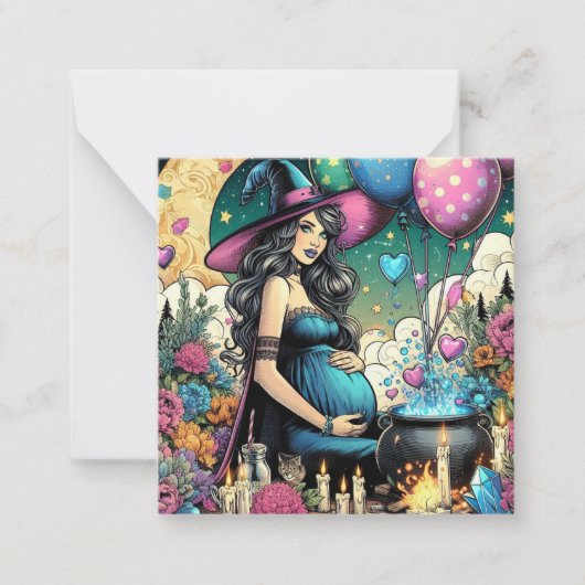 MAGICAL WItchy Baby Brewing | Baby | Zwangerschap  Notitiekaartje (Voorkant)