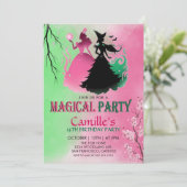 Magical Witchy Birthday Kaart (Staand voorkant)