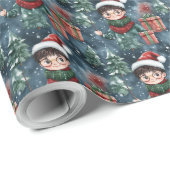 Magical Wizard Holiday Wrapping Paper Cadeaupapier (Rol Hoek)