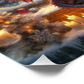 Magical Wizard Sorceress Dragon Fantasy Art Poster (Hoek)