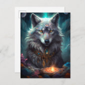 Magical Wolf Fantasy Art Briefkaart (Voorkant / Achterkant)
