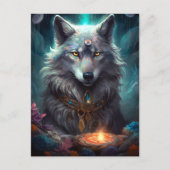 Magical Wolf Fantasy Art Briefkaart (Voorkant)