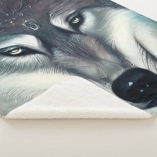 Magical Wolf Sherpa Blanket Deken (3/4)