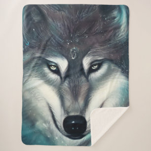 Magical Wolf Sherpa Blanket Sherpa Deken