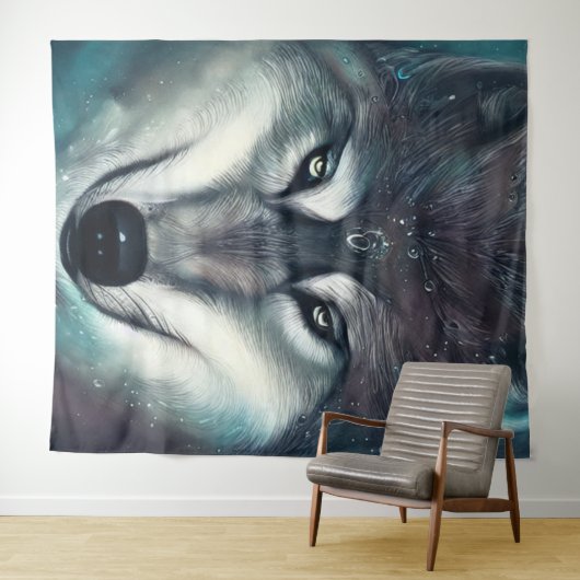 Magical Wolf Tapestry Wandkleed (In Situ (horizontaal))