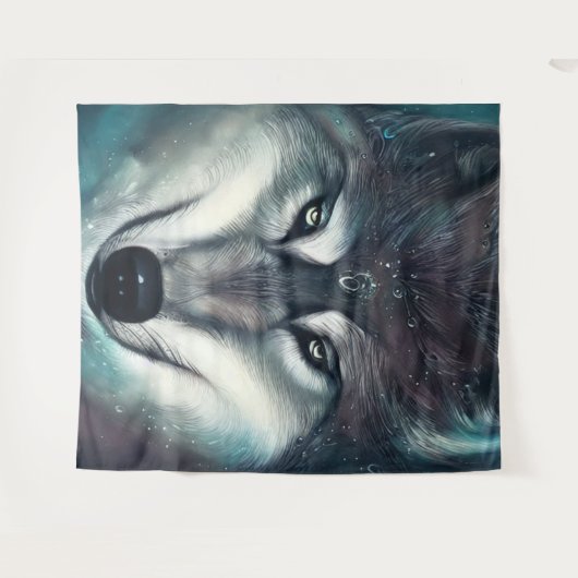 Magical Wolf Tapestry Wandkleed (Voorkant (horizontaal))