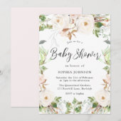 Magical Wonderland Greenery Blush Baby shower Kaart (Voorkant / Achterkant)