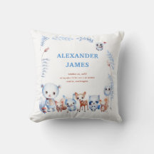 Magical Woodland Animals Birth Stats Boy Baby