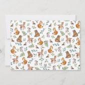 Magical Woodland Animals Foto geboorteaankondiging Kaart (Achterkant)