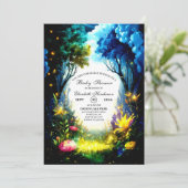 Magical Woodland Baby shower Kaart (Staand voorkant)