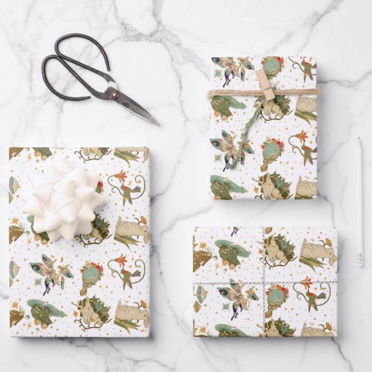 Magical Woodland Creatures Gift Wrap Sheets (3) Inpakpapier Vel (Voorkant)
