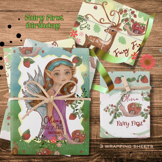 Magical Woodland Fairy Assorted Custom Inpakpapier Vel