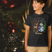 Magical Woodland Friends Christmas Shirt for Boys 