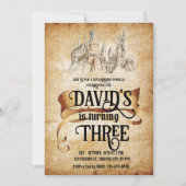 Magical World Castle Fabulous Kinder 3e verjaardag Kaart (Voorkant)