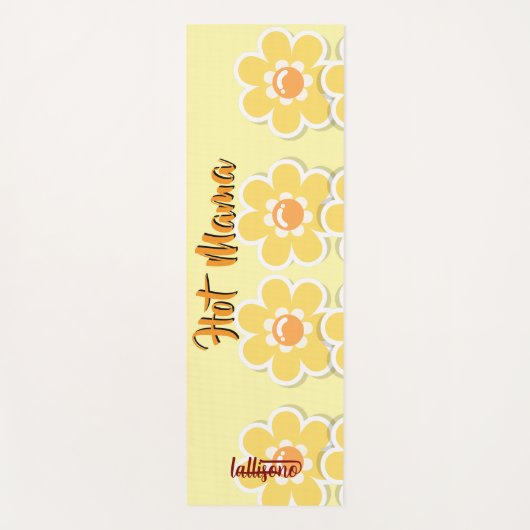 Magical yellow background name Personalized  Yogamat (Voorkant)