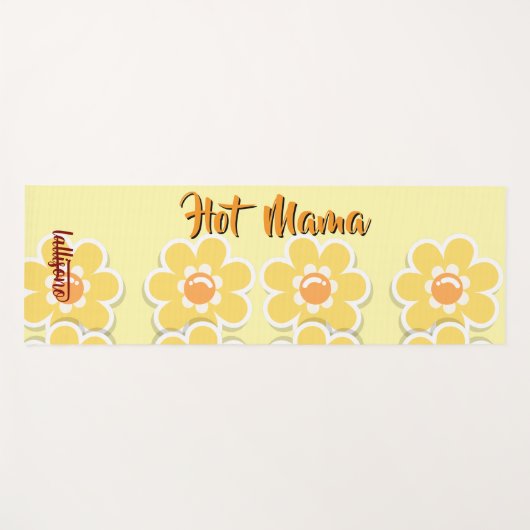 Magical yellow background name Personalized Yogamat (Voorkant (horizontaal))