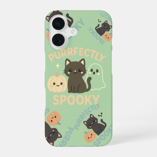 Magically Kind & Spookily Sweet – Cute Pastel Hall iPhone 16 Hoesje (Achterkant)