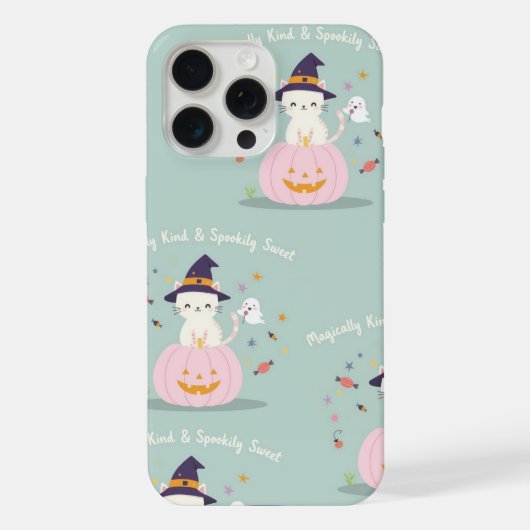 Magically Kind & Spookily Sweet – Cute Pastel Hall iPhone Hoesje (Achterkant)