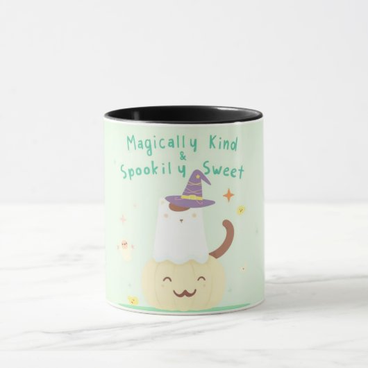 Magically Kind & Spookily Sweet – Cute Pastel Hall Mok (Midden)