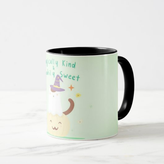 Magically Kind & Spookily Sweet – Cute Pastel Hall Mok (Voorkant rechts)