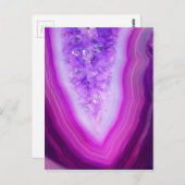 Magically Purple Agate Druzy Briefkaart (Voorkant / Achterkant)