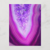 Magically Purple Agate Druzy Briefkaart (Voorkant)