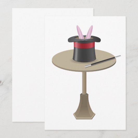 Magicans konijn in een Pet Kaart (Voorkant / Achterkant)