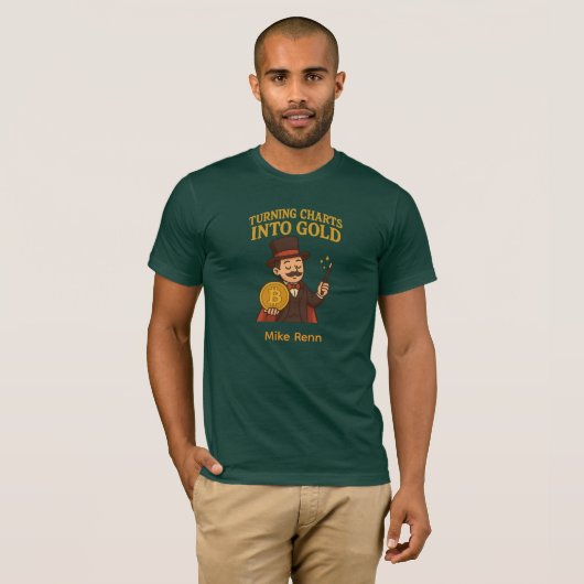 Magician Bitcoin Trading T-Shirt with Custom Name (Voorkant volledig)