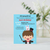 Magician Boy Kinder Magic Verjaardagsfeestje Kaart (Staand voorkant)