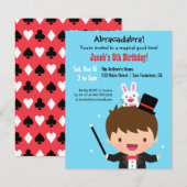 Magician Boy Kinder Magic Verjaardagsfeestje Kaart (Voorkant / Achterkant)