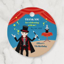 Magician Boy Show Verjaardagsfeestje Bedankjes Labels