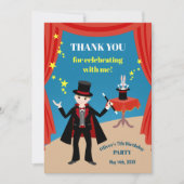 Magician Boy Show Verjaardagsfeestje Bedankkaart (Voorkant)