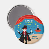 Magician Boy Show Verjaardagsfeestje Magneet (Voorkant / Achterkant)