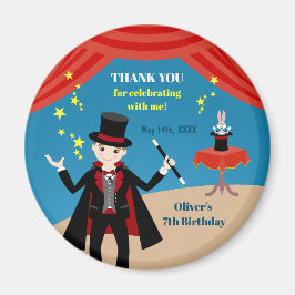 Magician Boy Show Verjaardagsfeestje Magneet