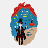 Magician Boy Show Verjaardagsfeestje Ornament Kaart (Rechts)