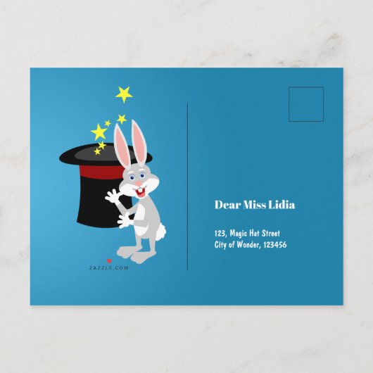 Magician Boy Show Verjaardagsfeestje Uitnodiging Briefkaart (Achterkant)