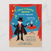 Magician Boy Show Verjaardagsfeestje Uitnodiging Briefkaart (Voorkant)