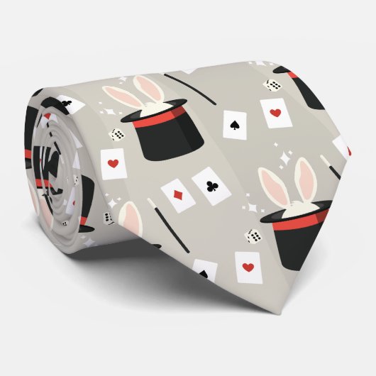 Magician Bunny Top Hat Wand Stropdas (Opgerold)